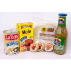 Kit mexicano - tortillas, haricots noirs, sauce mole, sauce verte, mazapan