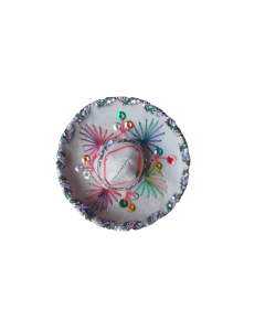 Sombrero décoratif - gris/beige (mini)