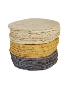 Kit découverte Tortillas 12 cm - Tortillas maïs blanc, jaune et bleu (3*20 unités)